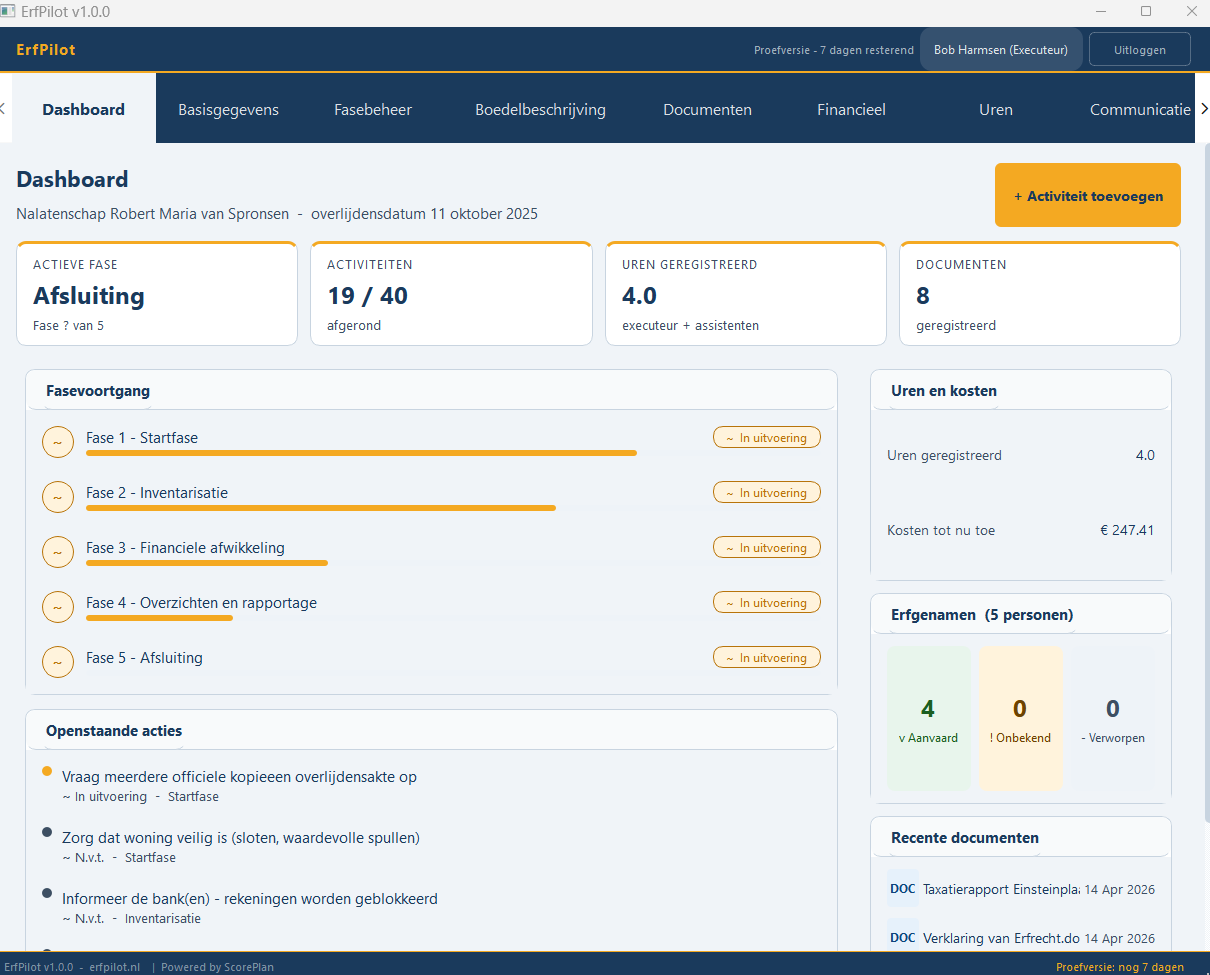 ErfPilot Dashboard
